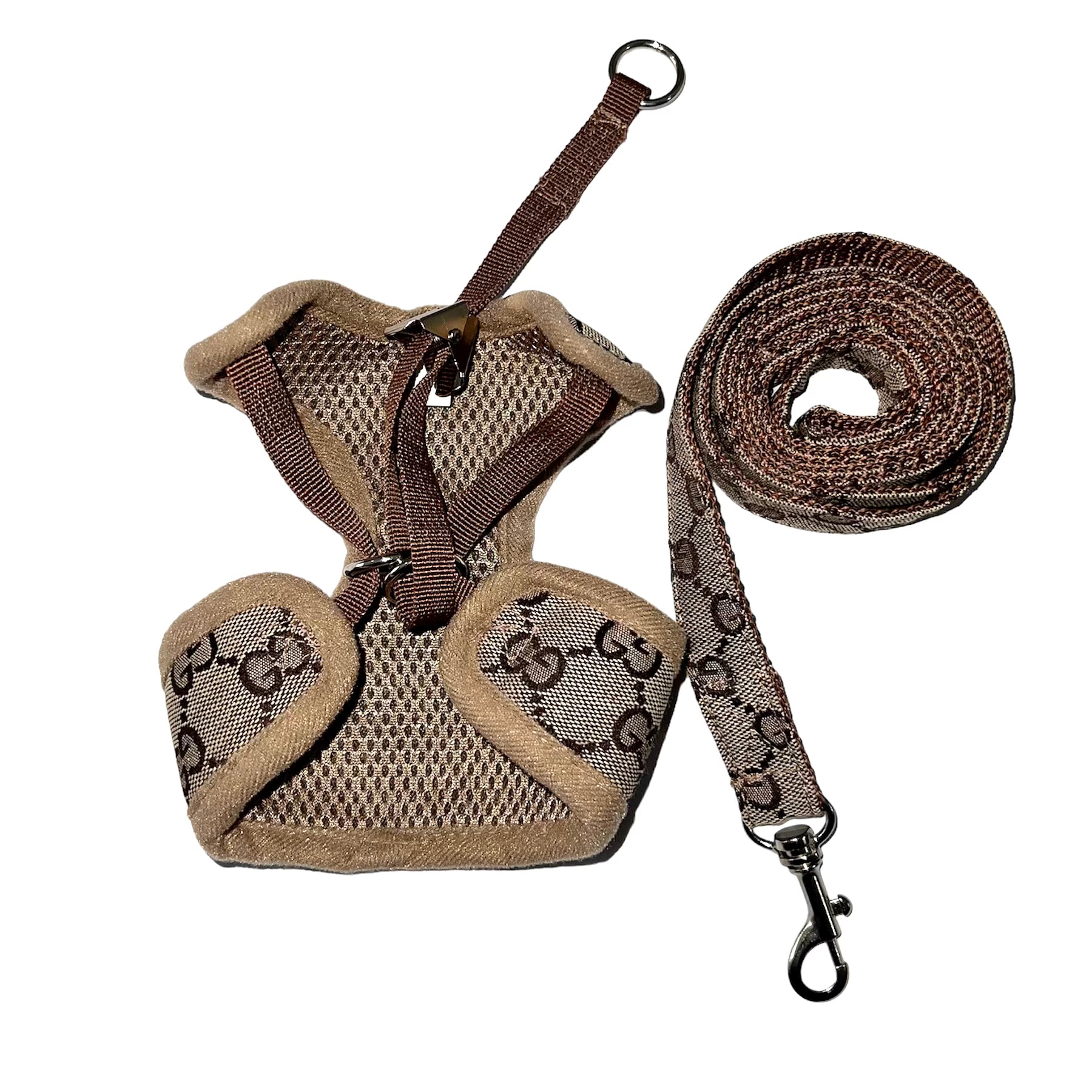 Paw Vuitton Denim Leash and Harness Set – Furs and paws